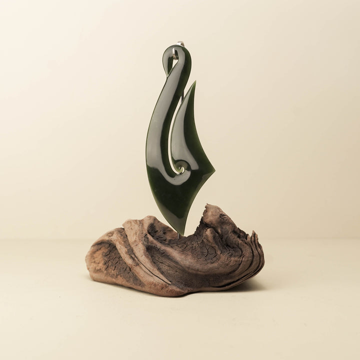 Hei Matau Sculpture Kawakawa Pounamu