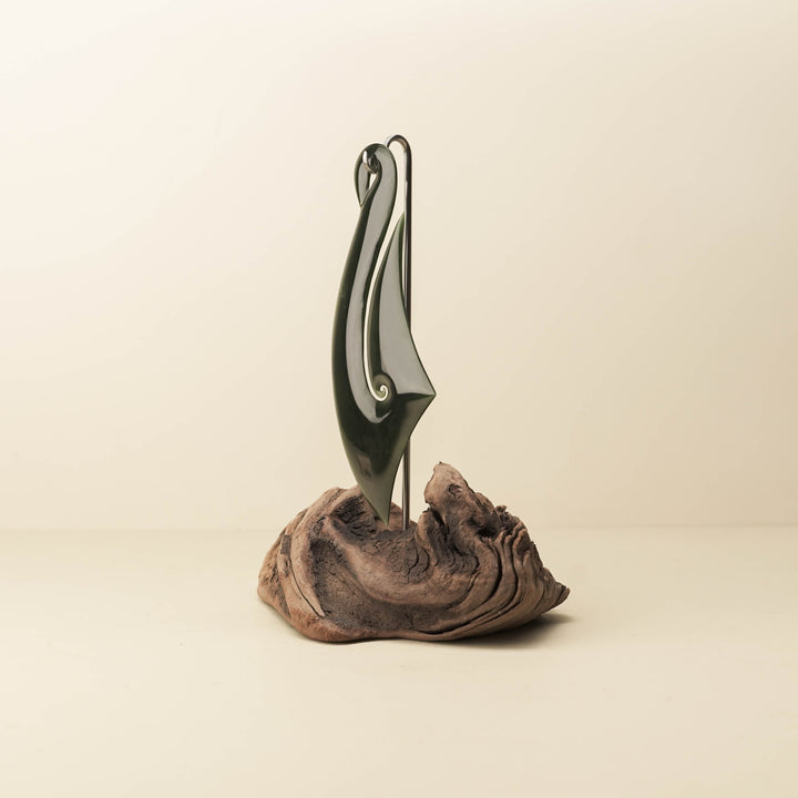 Hei Matau Sculpture Kawakawa Pounamu