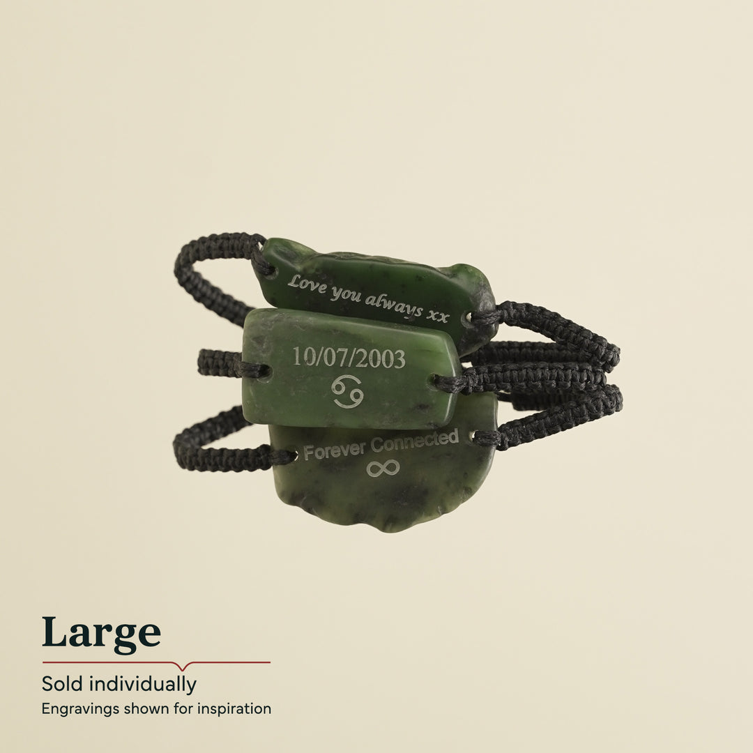 Engraved Greenstone Bracelet