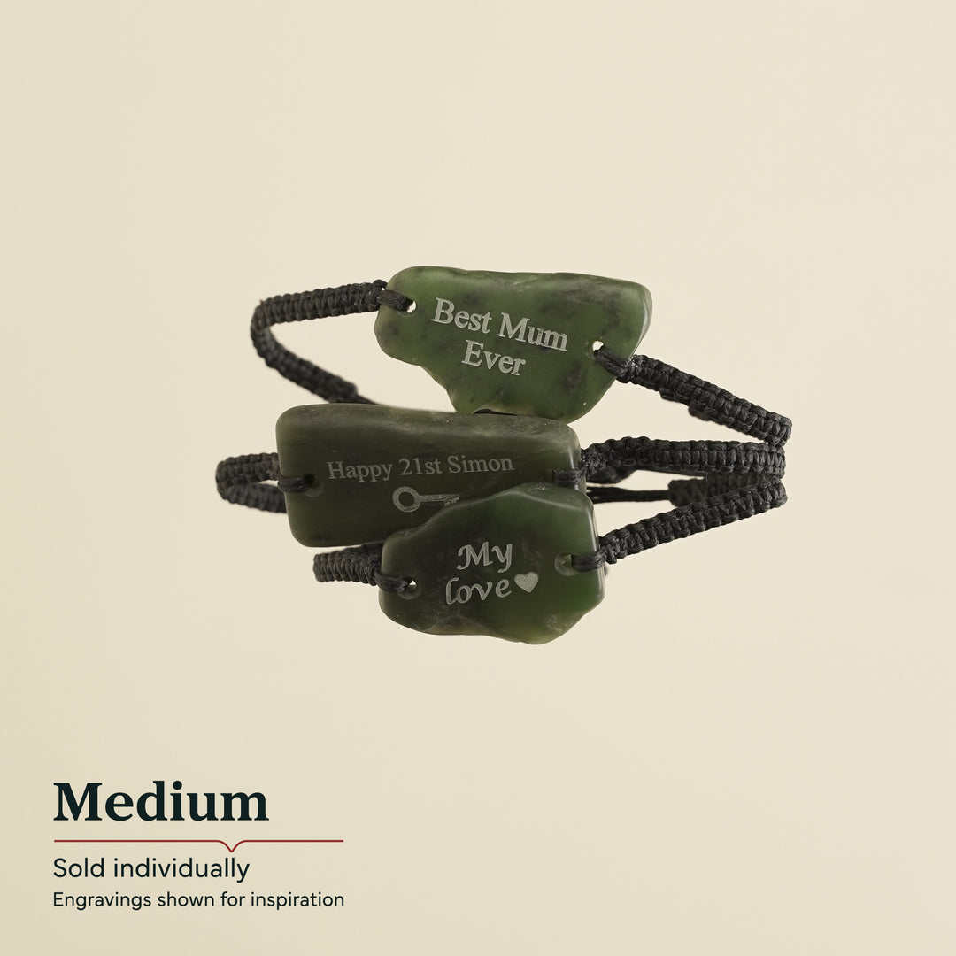 Engraved Greenstone Bracelet