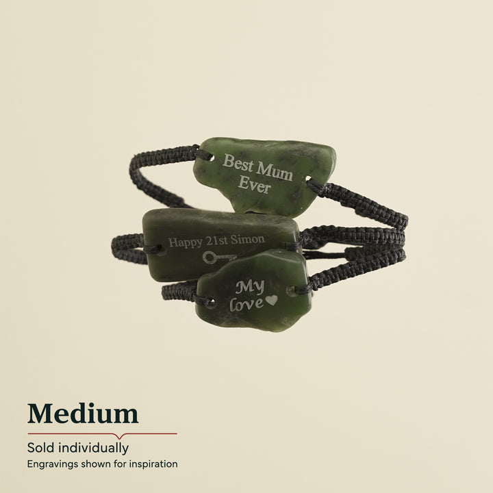 Engraved Greenstone Bracelet