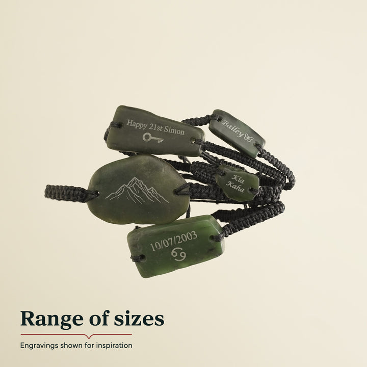 Engraved Greenstone Bracelet