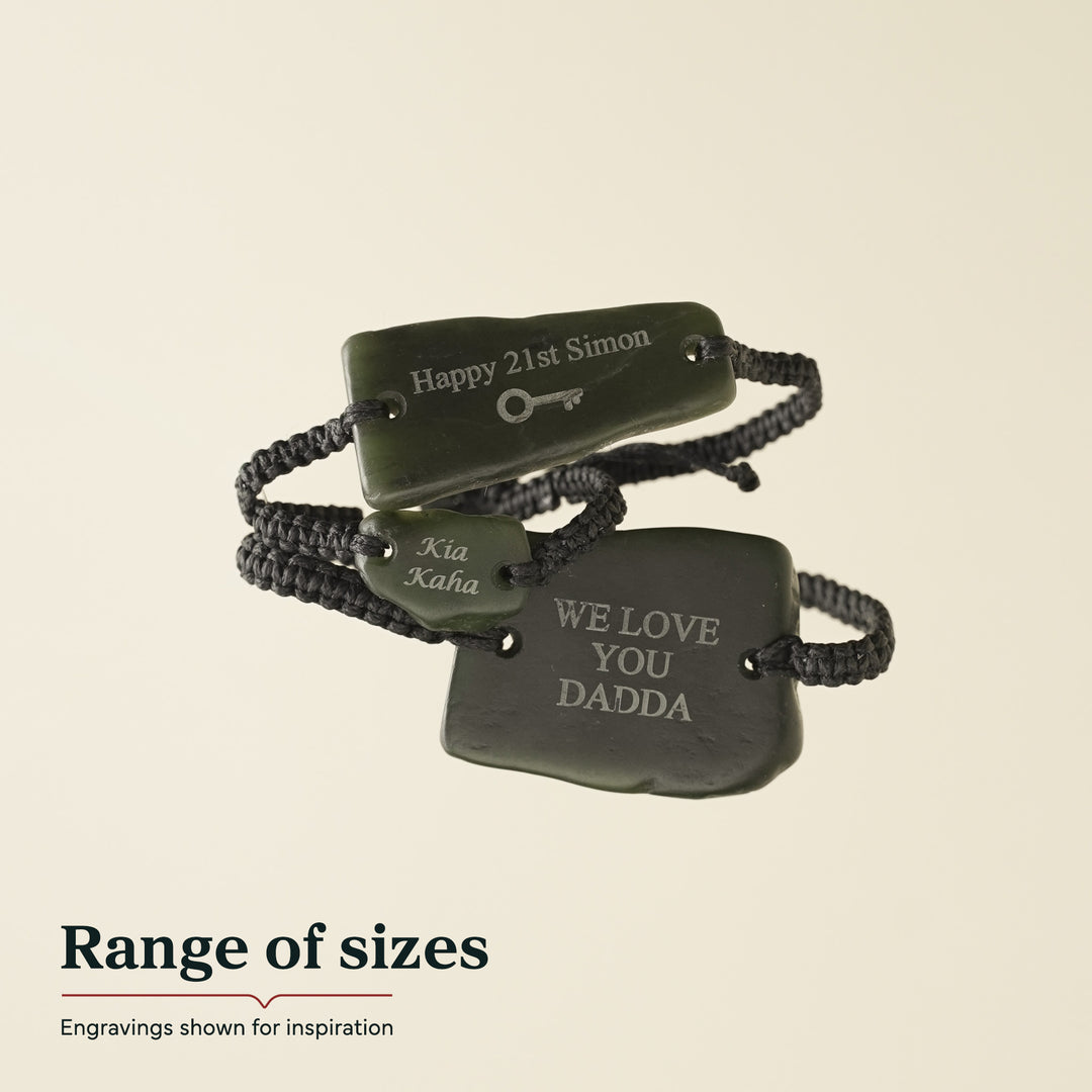 Engraved Greenstone Bracelet