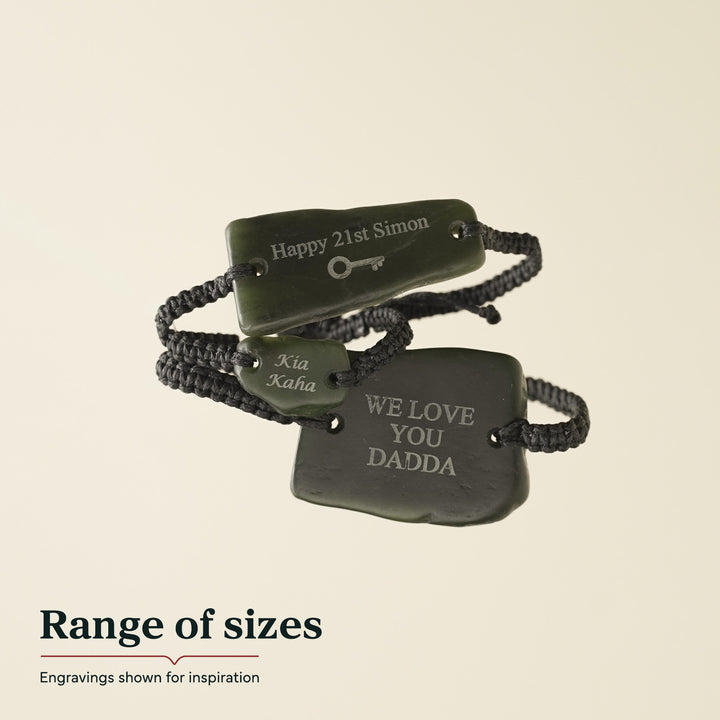 Engraved Greenstone Bracelet