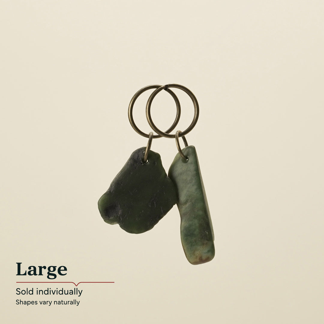 Engraved Greenstone Key Ring