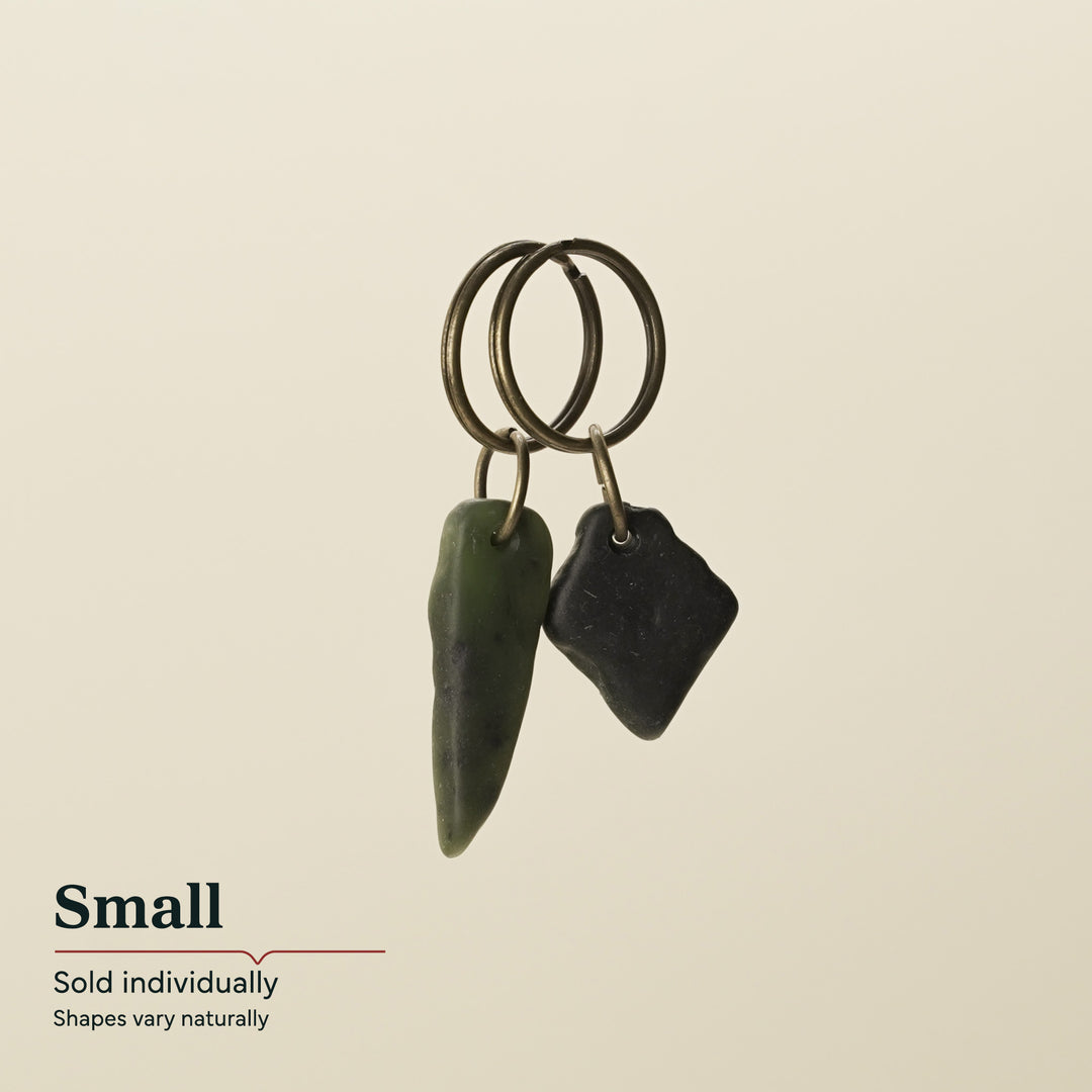 Engraved Greenstone Key Ring