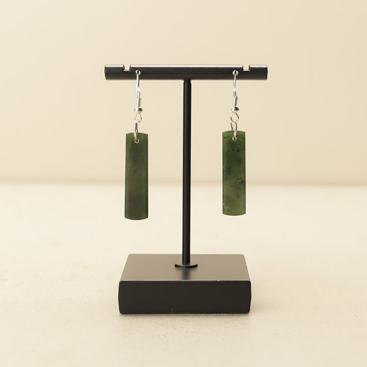 Bar Pounamu Drop Earrings