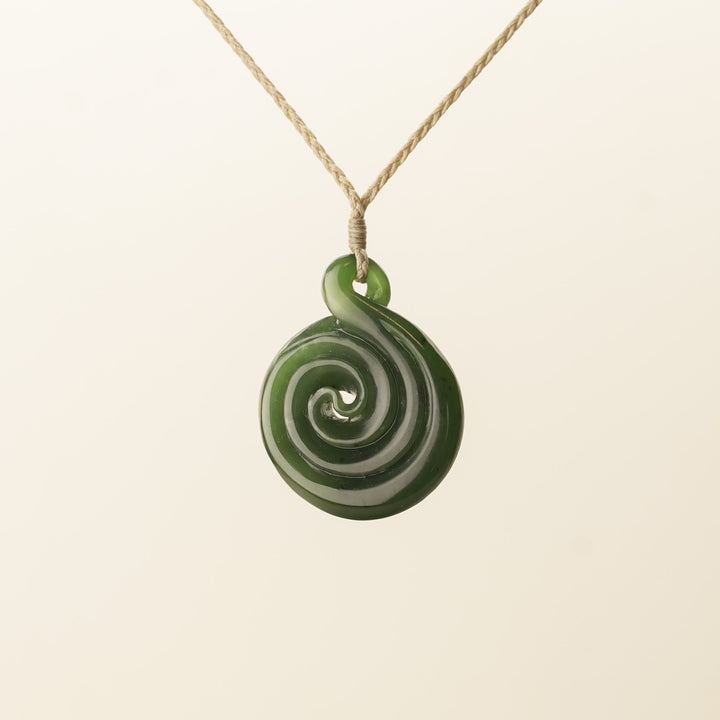 Large Pikorua Koru Pounamu Pendant