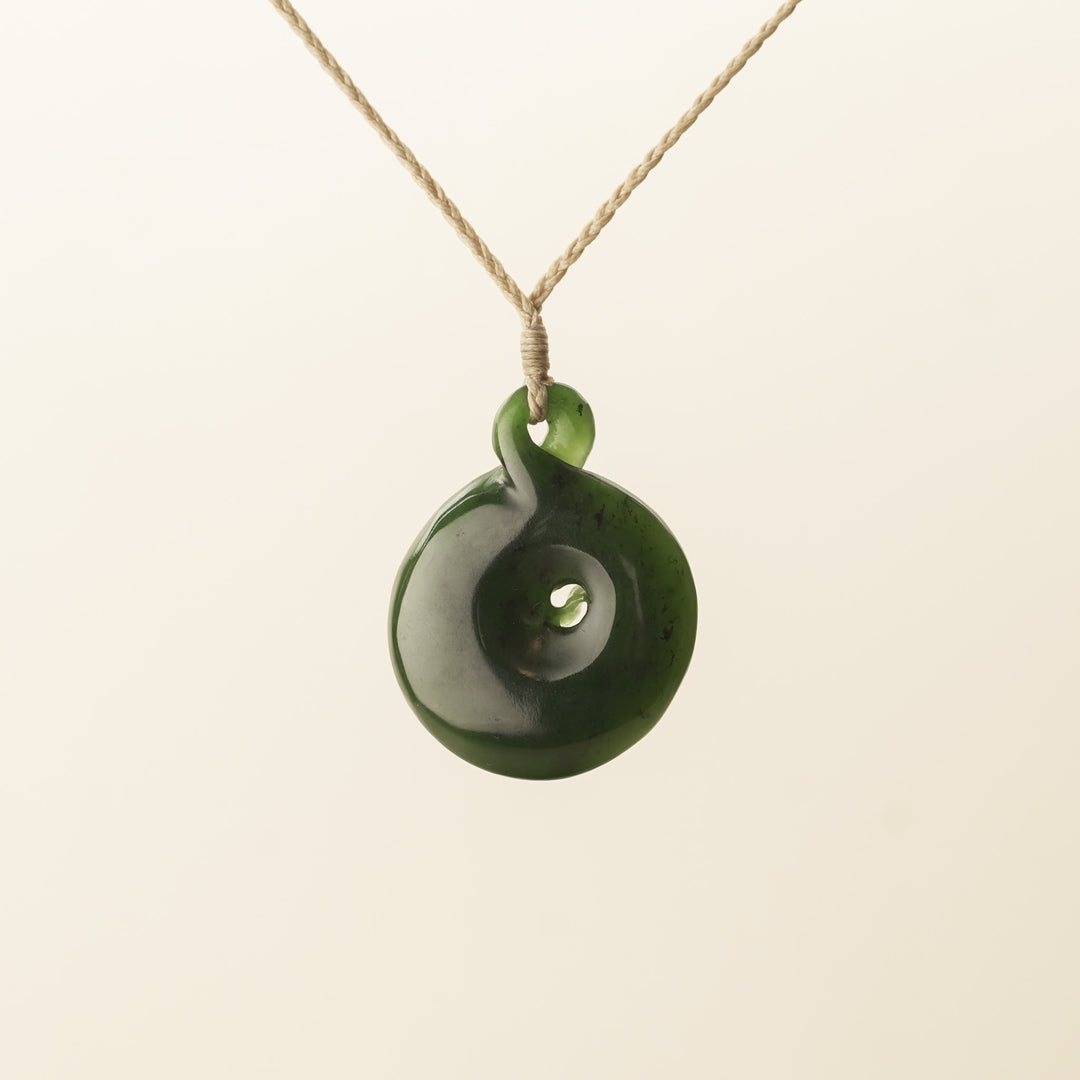 Large Pikorua Koru Pounamu Pendant