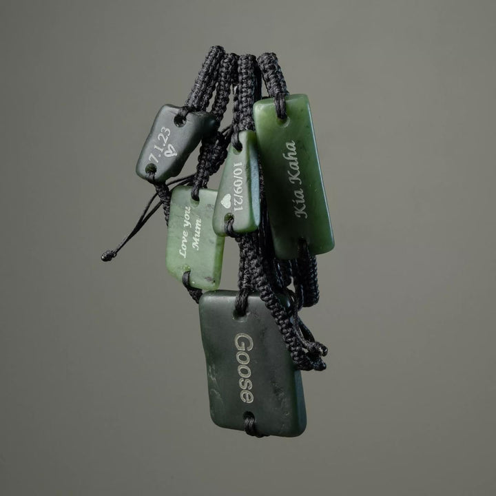Engraved Greenstone Bracelet
