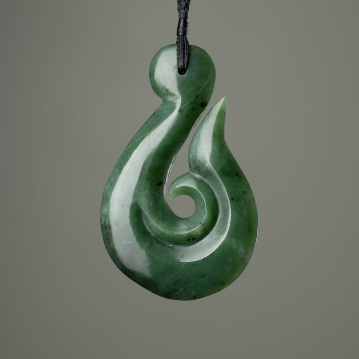 XL Hei Matau Whale's Tail Pendant