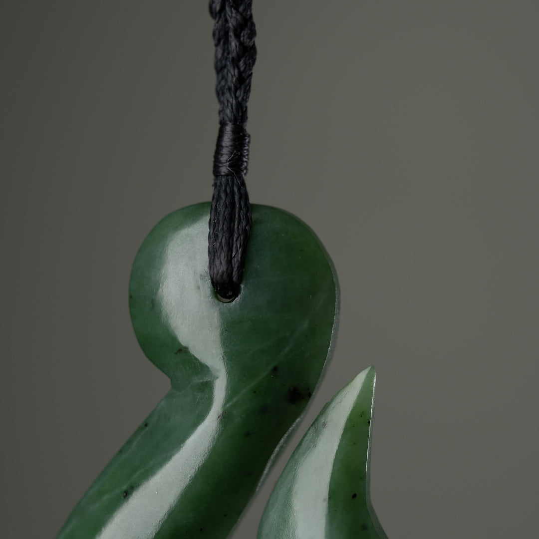 XL Hei Matau Whale's Tail Pendant
