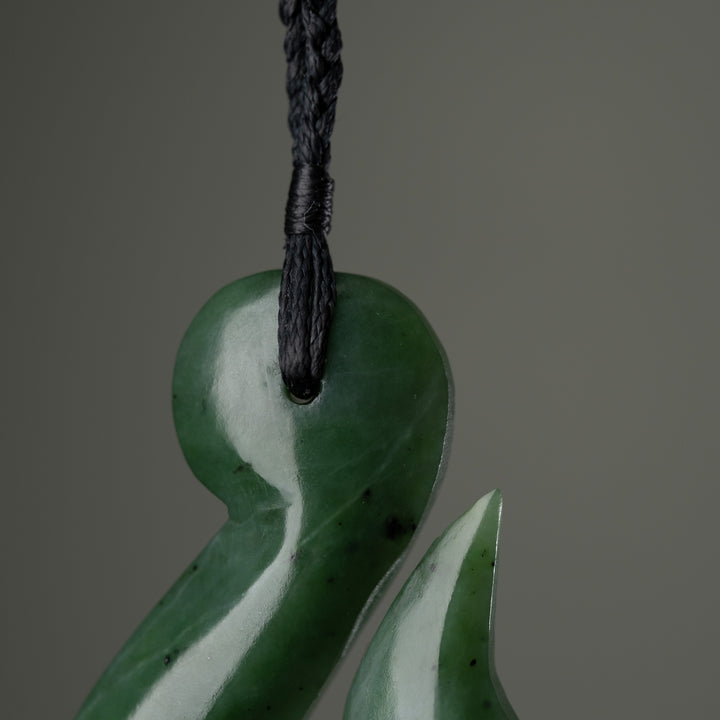XL Hei Matau Whale's Tail Pendant