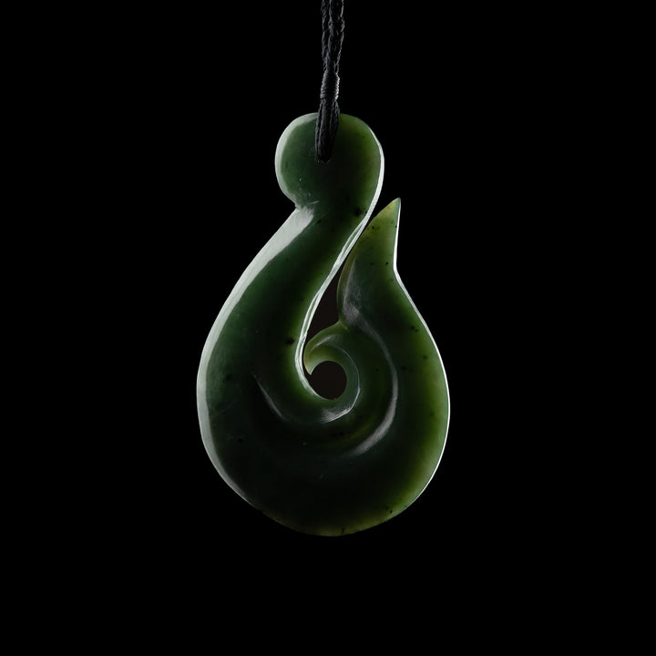 XL Hei Matau Whale's Tail Pendant