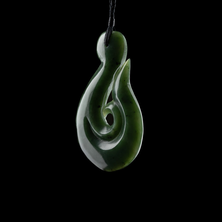 XL Hei Matau Whale's Tail Pendant
