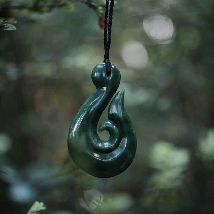 XL Hei Matau Whale's Tail Pendant
