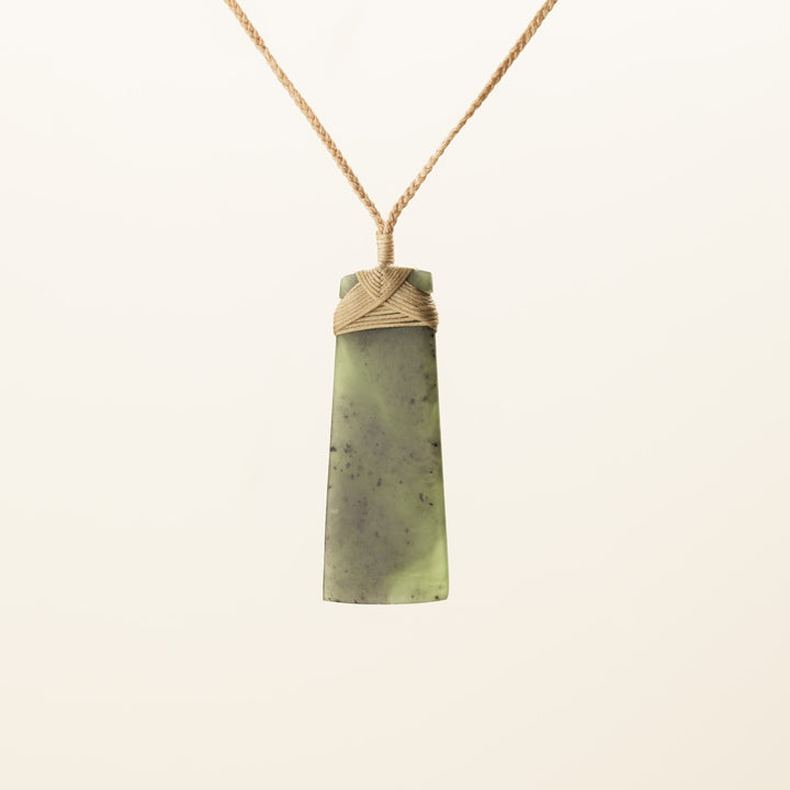 Speckled Green Large Toki Pounamu Pendant