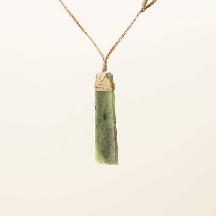 Speckled Green Large Toki Pounamu Pendant