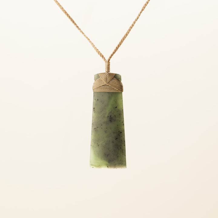Speckled Green Large Toki Pounamu Pendant
