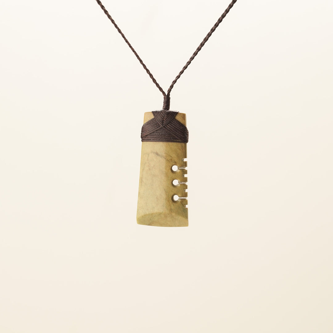 Pounamu Notched Toki Large Pendant