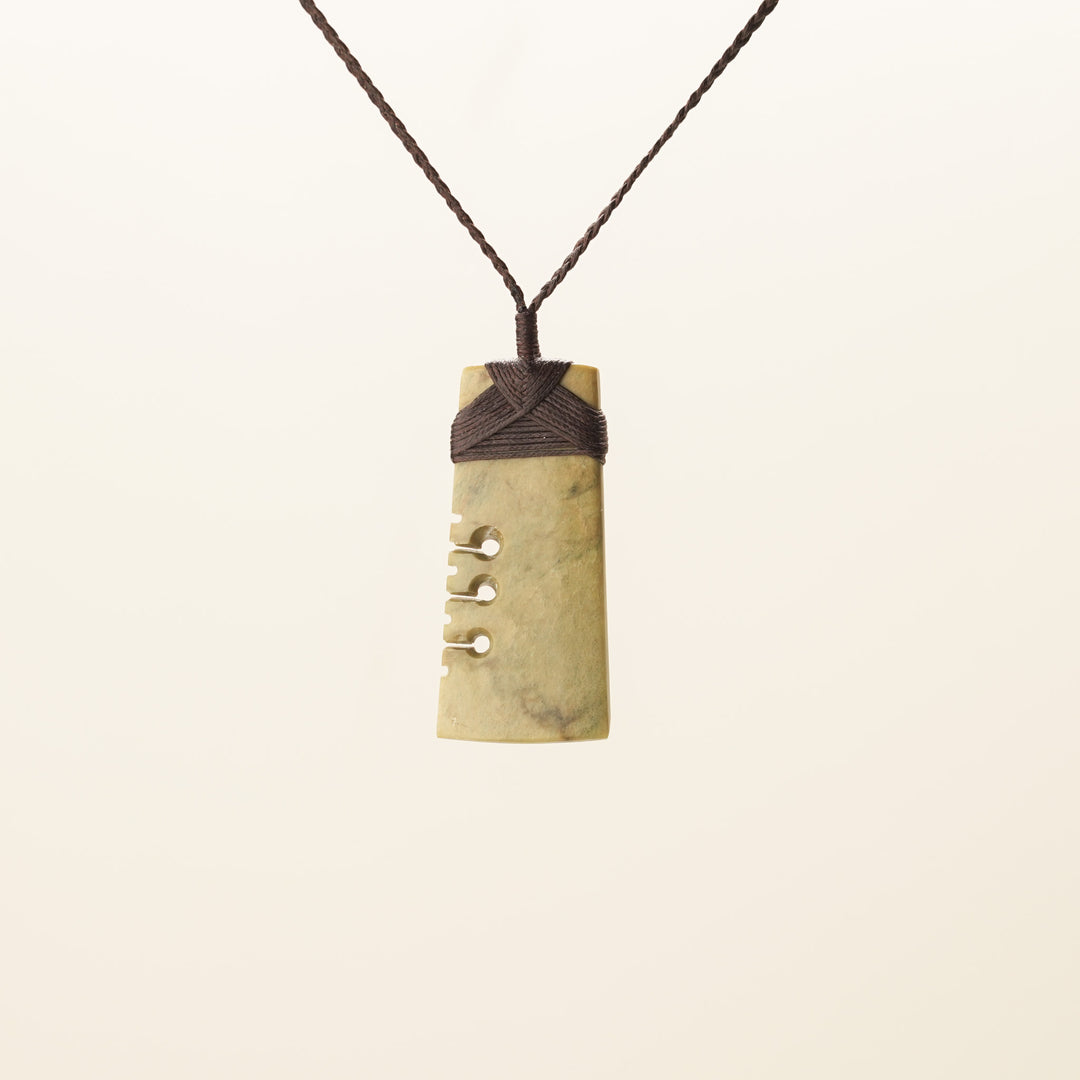 Pounamu Notched Toki Large Pendant