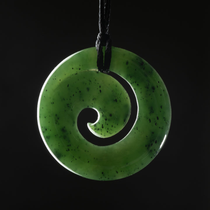 Extra Small Greenstone Koru Pendant