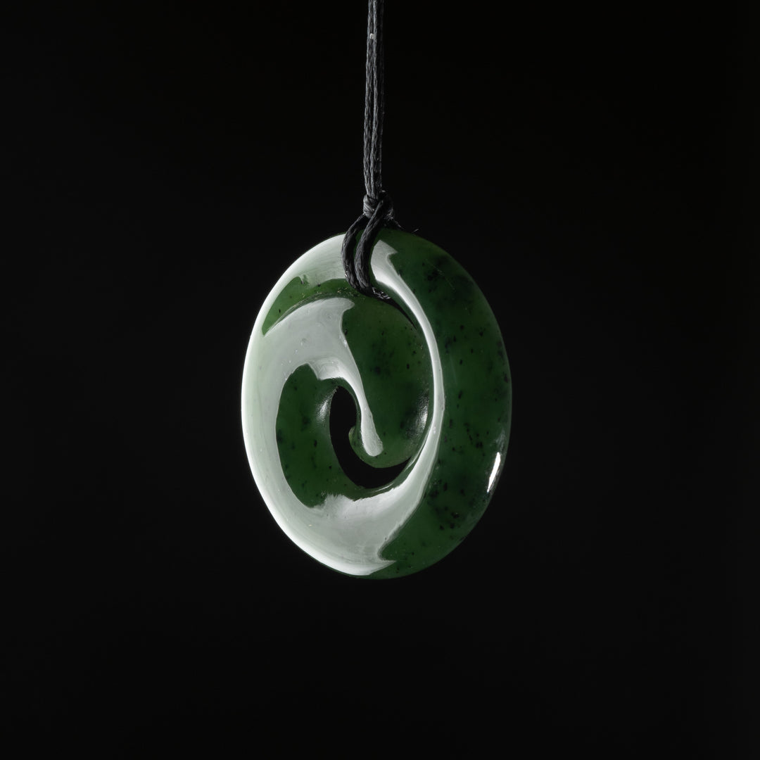 Extra Small Greenstone Koru Pendant