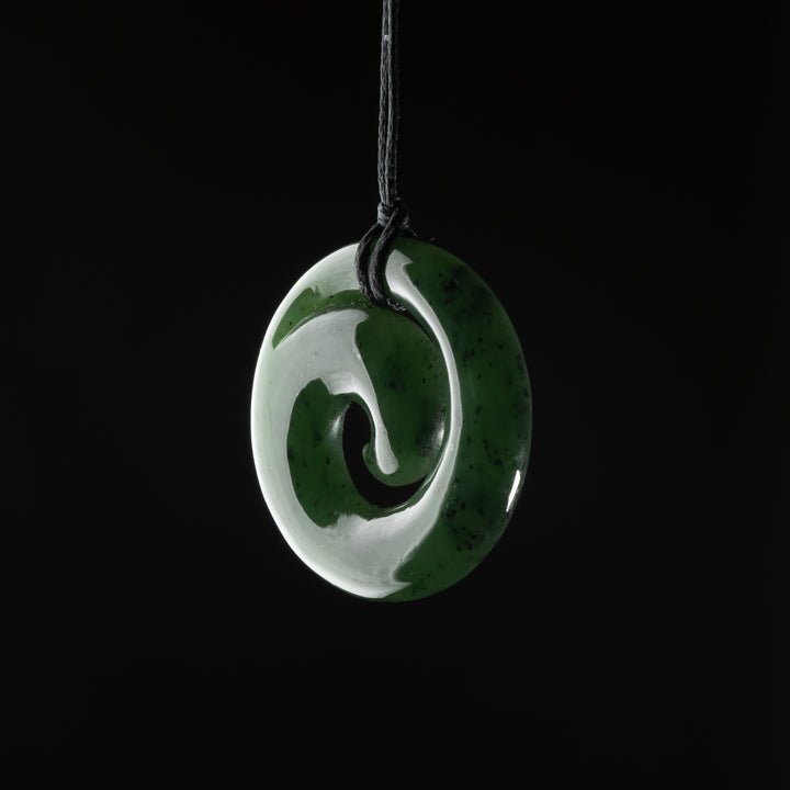 Extra Small Greenstone Koru Pendant
