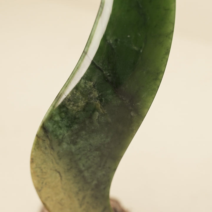 Contemporary Hei Matau Pounamu Sculpture