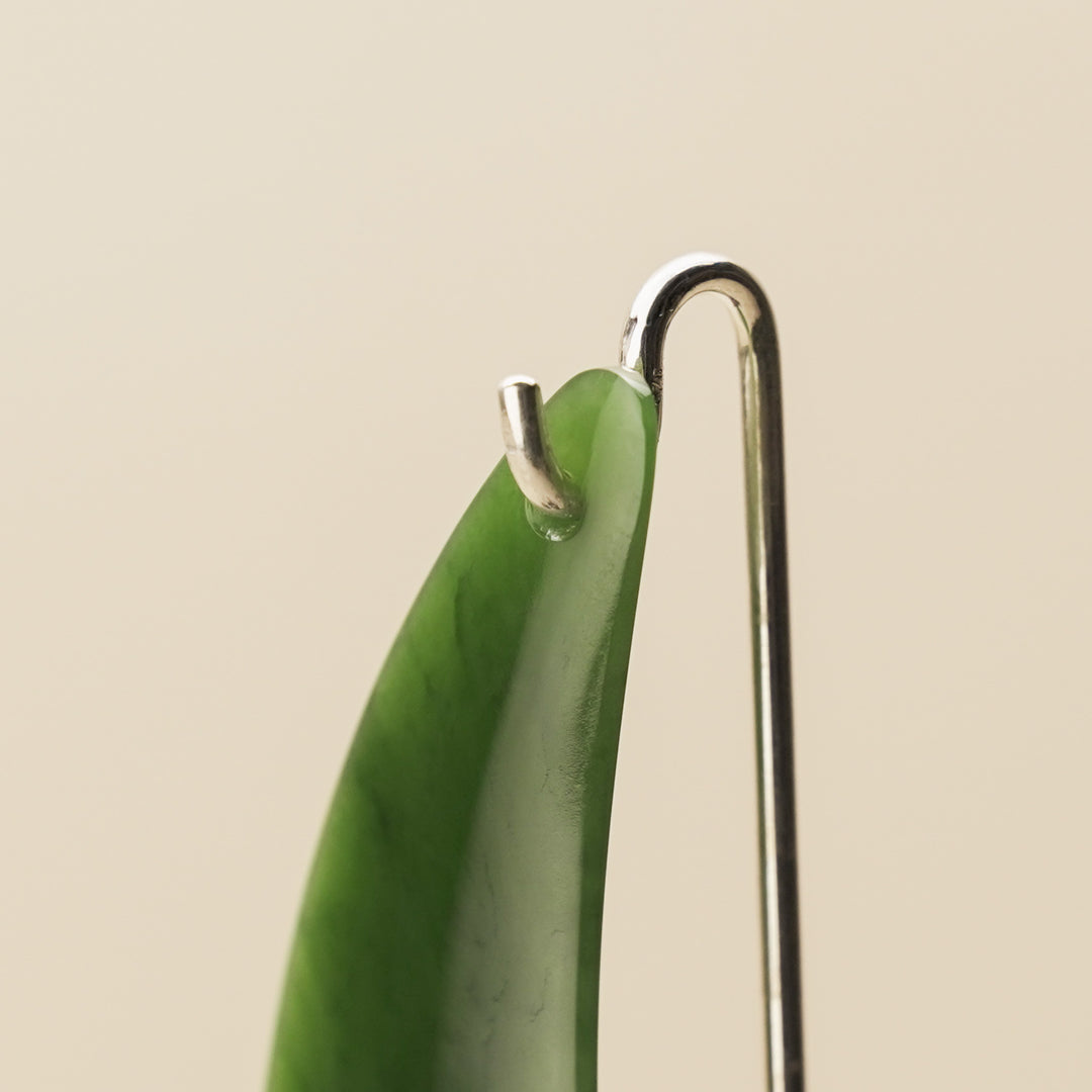 Contemporary Hei Matau Pounamu Sculpture