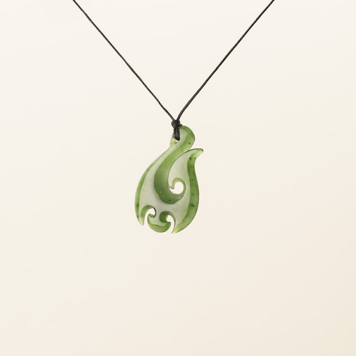Greenstone Large Hei Matau Pendant.