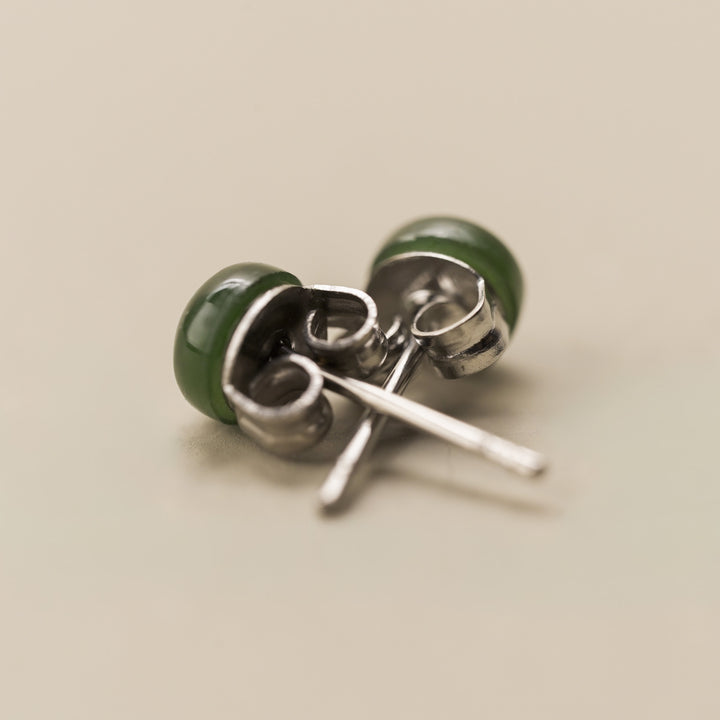 Greenstone Classic Round Stud Earrings
