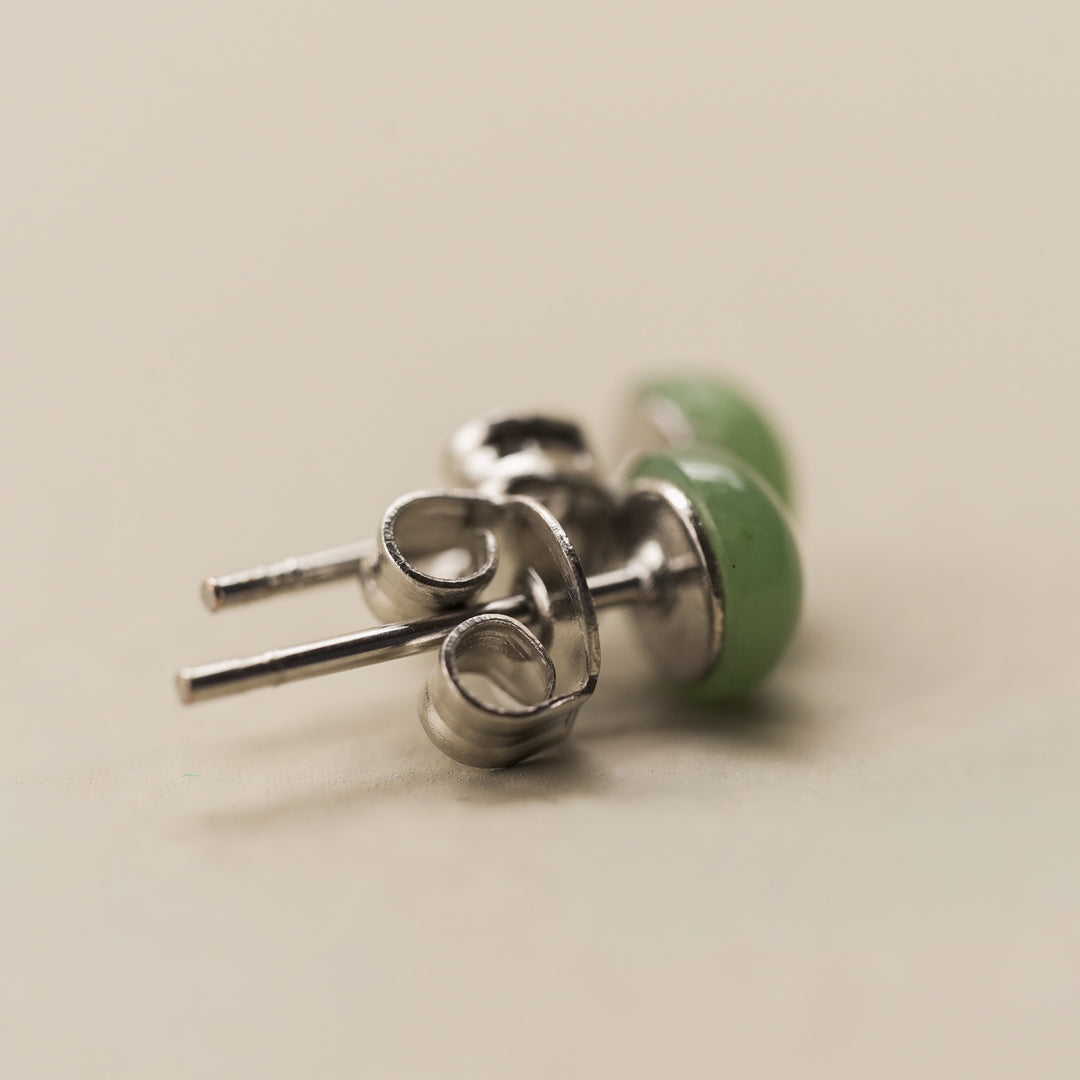 Greenstone Classic Round Stud Earrings
