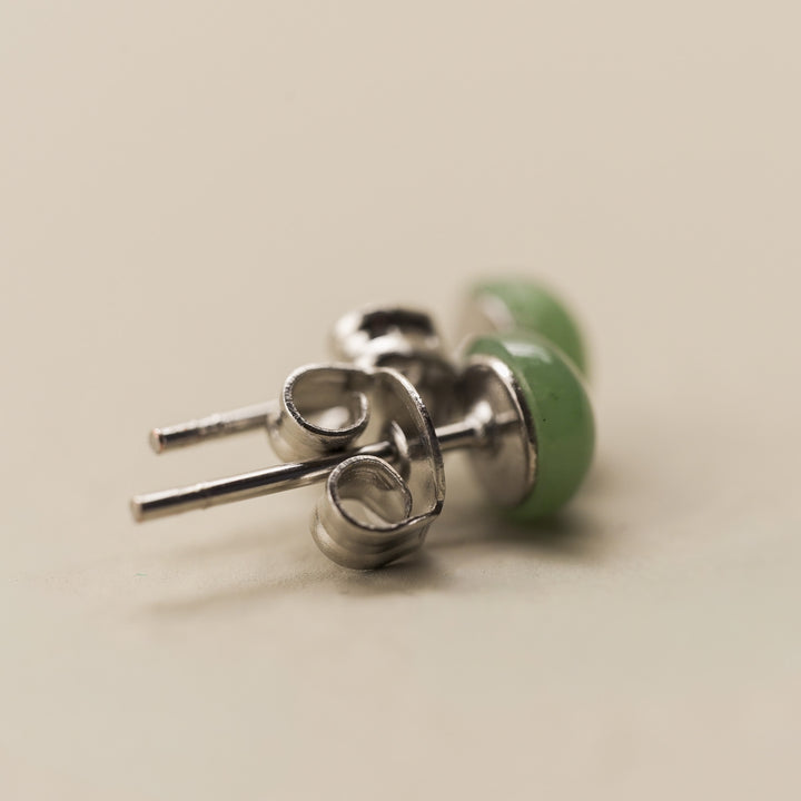 Greenstone Classic Round Stud Earrings