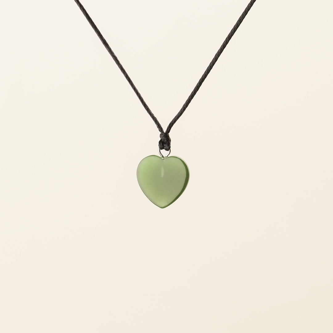 Greenstone XS Puffed Heart Manawa Pendant