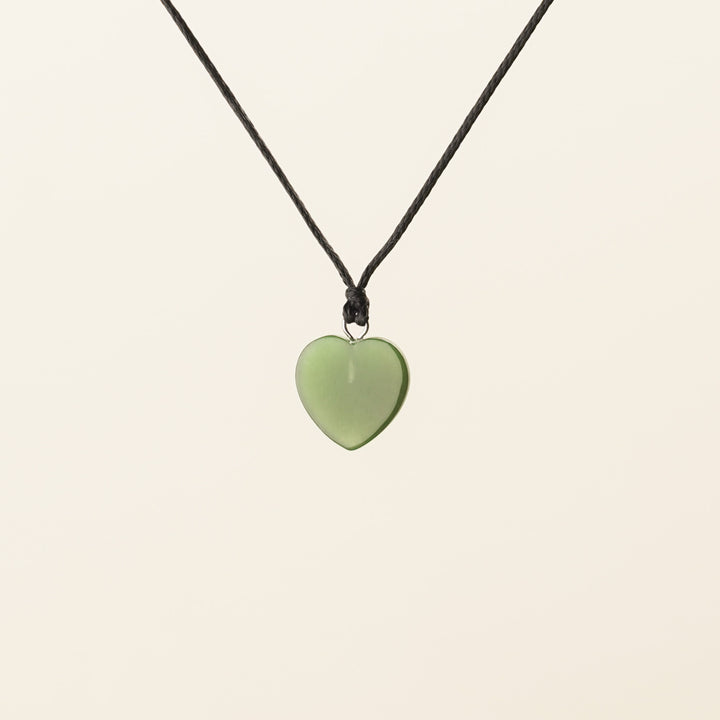 Greenstone XS Puffed Heart Manawa Pendant