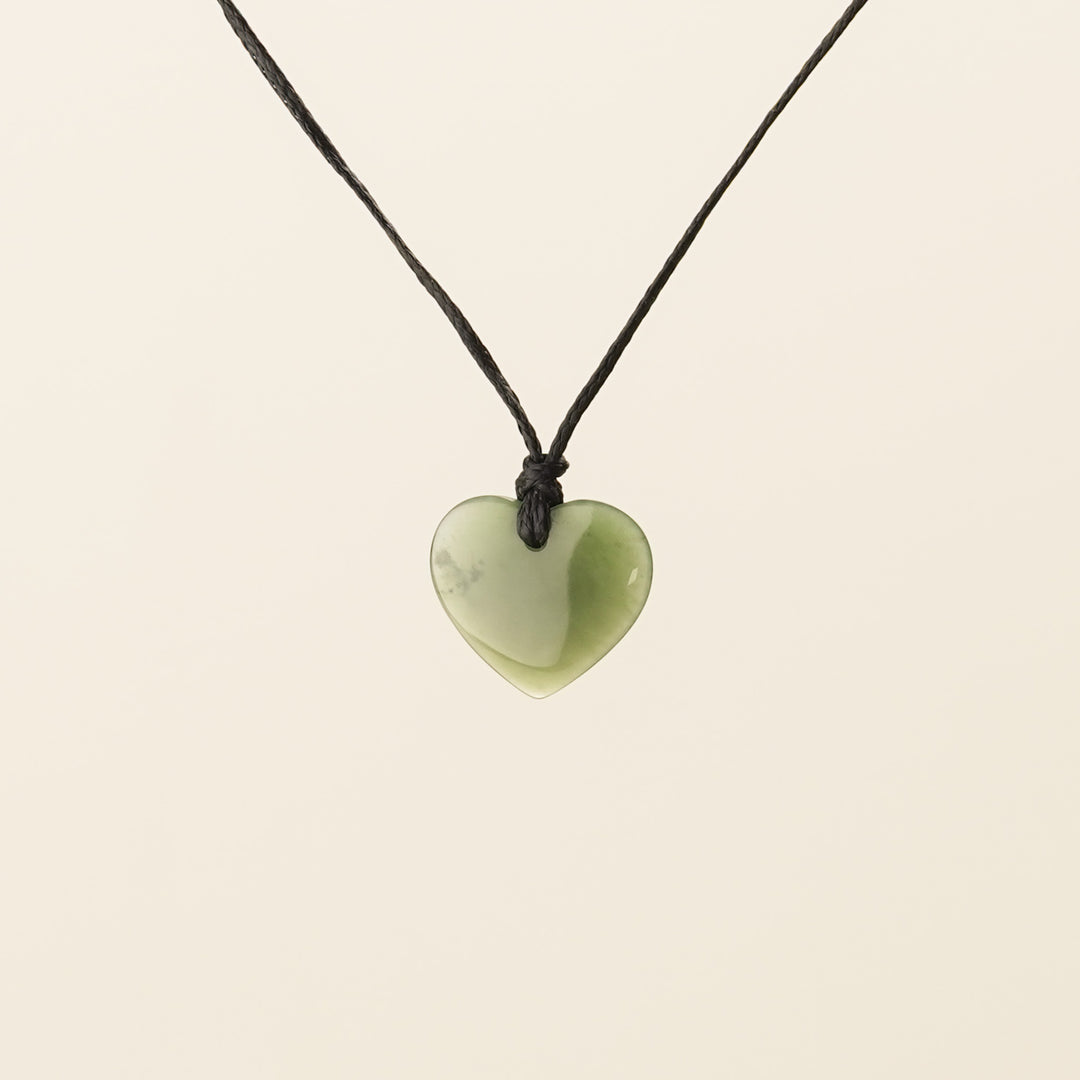 Greenstone Small Classic Heart Manawa Pendant