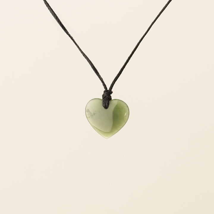 Greenstone Small Classic Heart Manawa Pendant