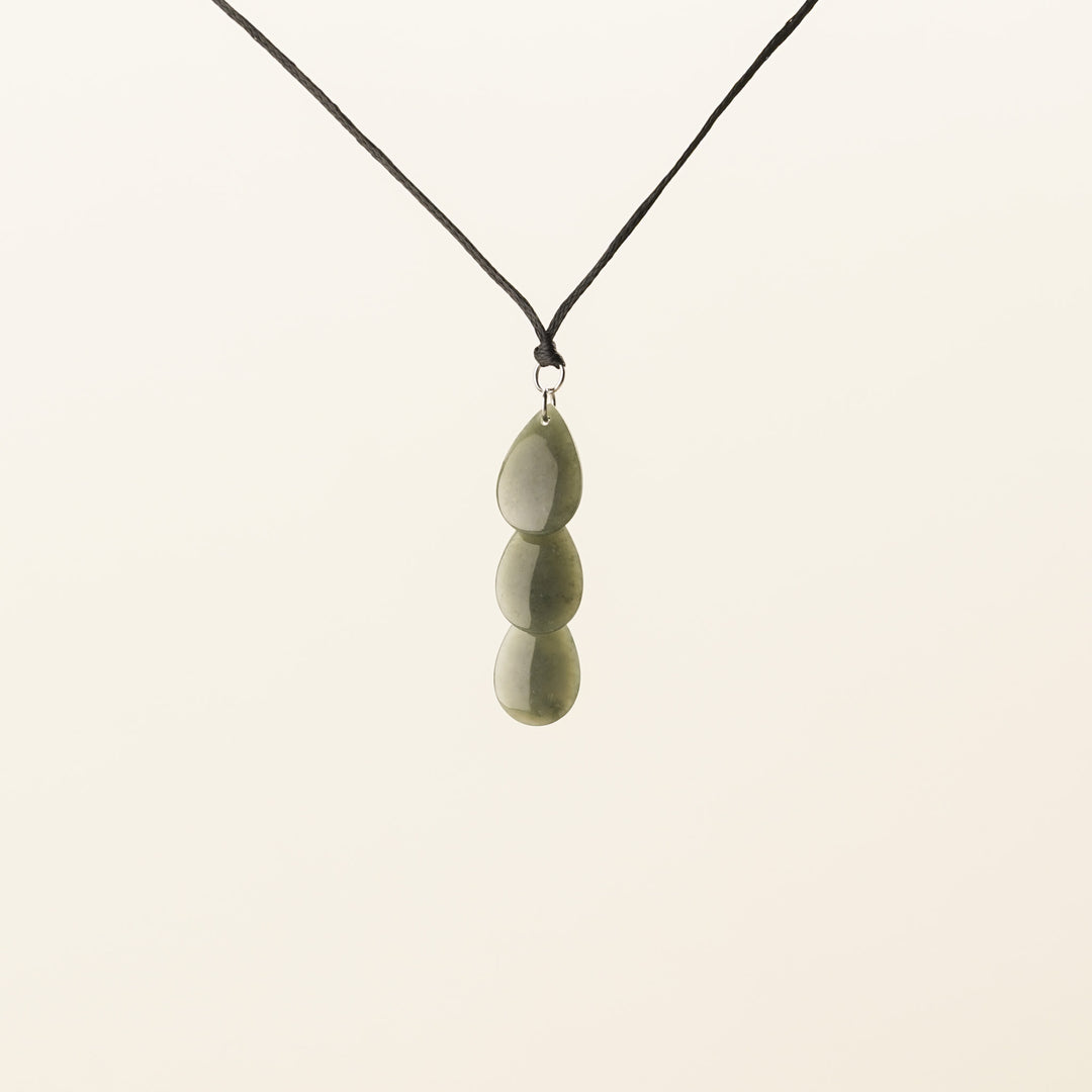 Greenstone Triple Teardrop Pendant