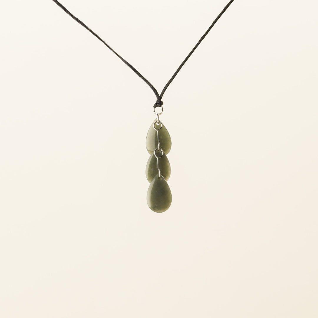 Greenstone Triple Teardrop Pendant