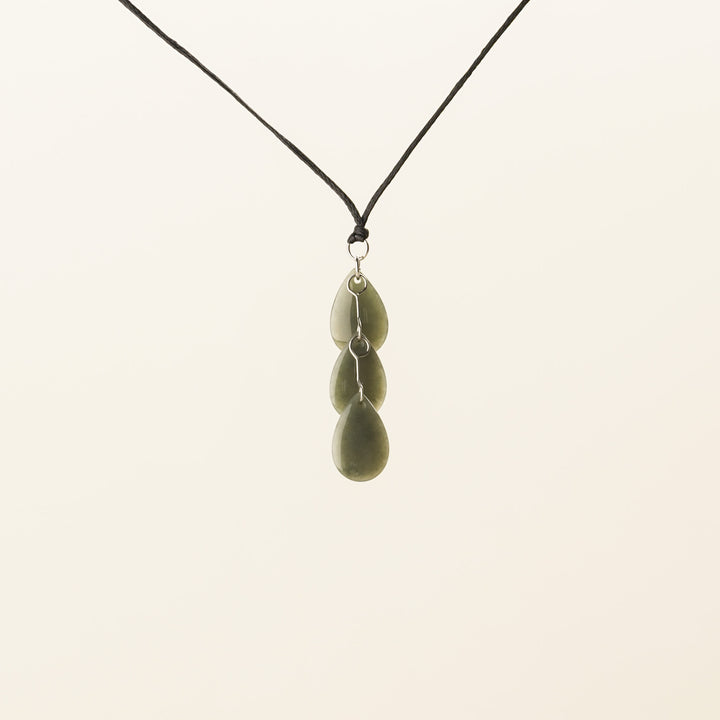 Greenstone Triple Teardrop Pendant