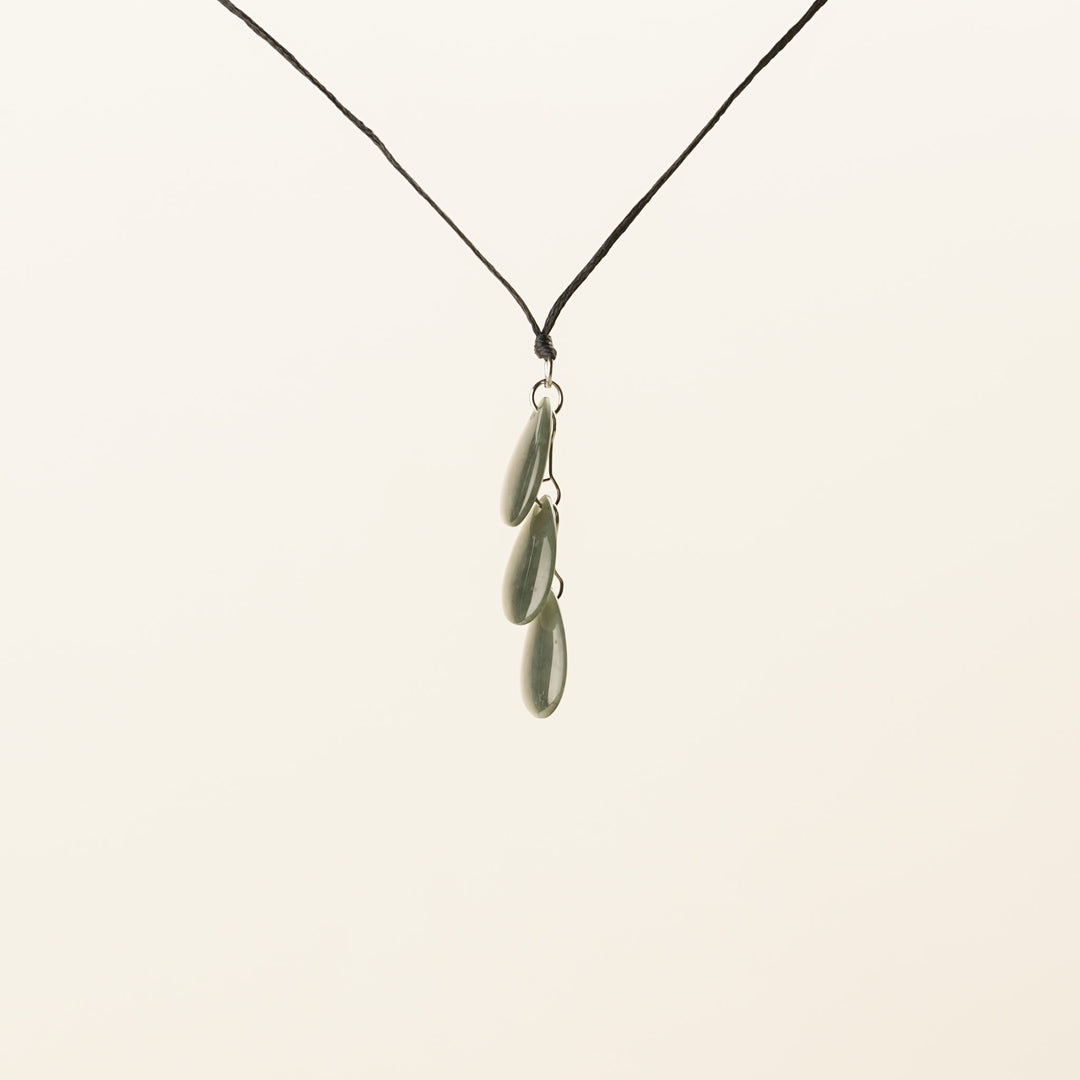 Greenstone Triple Teardrop Pendant