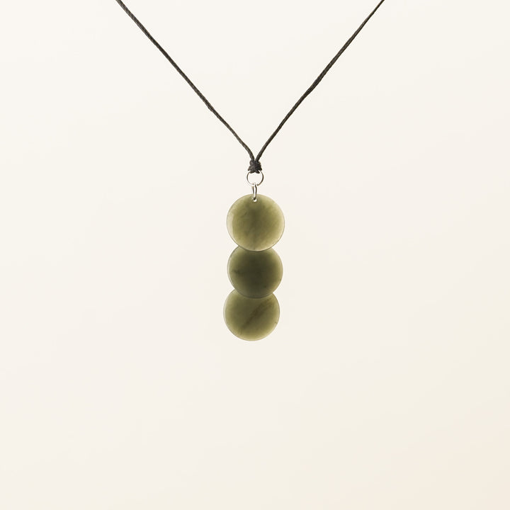 Greenstone Small Triple Disc Pendant