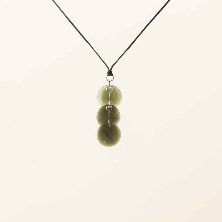 Greenstone Small Triple Disc Pendant