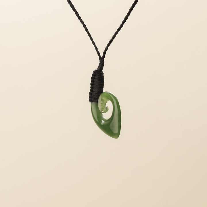 Medium Bound Hei Matau Greenstone Pendant