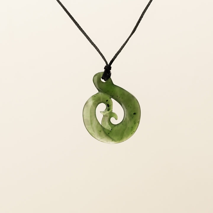 Medium Hei Matau Greenstone Pendant