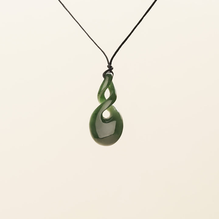 Medium Double Pikorua Greenstone Pendant