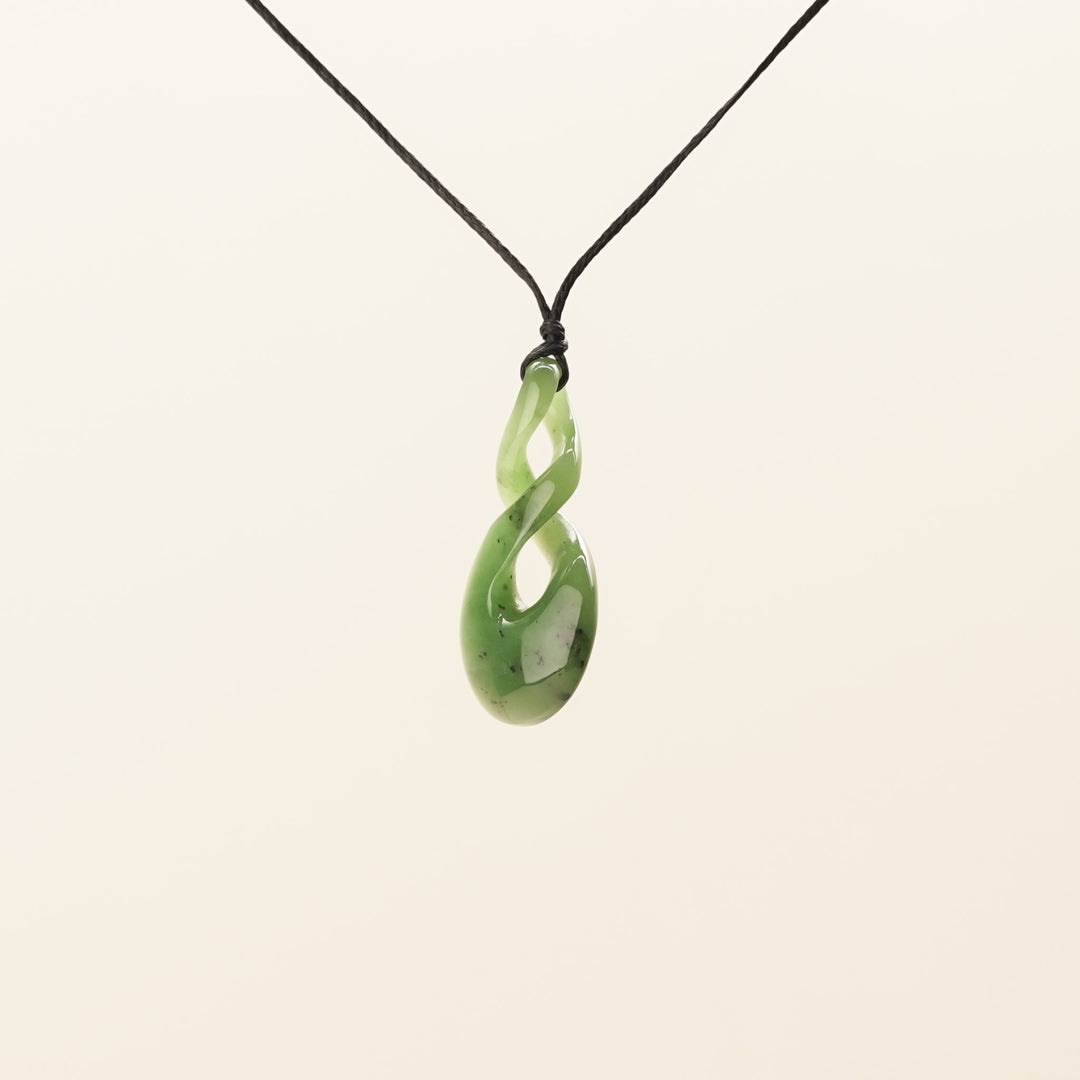 Medium Double Pikorua Greenstone Pendant
