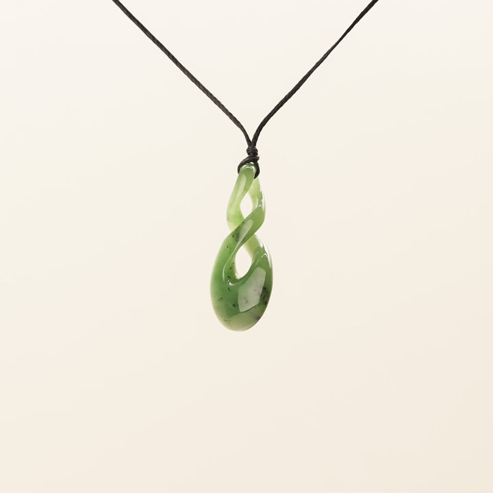 Medium Double Pikorua Greenstone Pendant