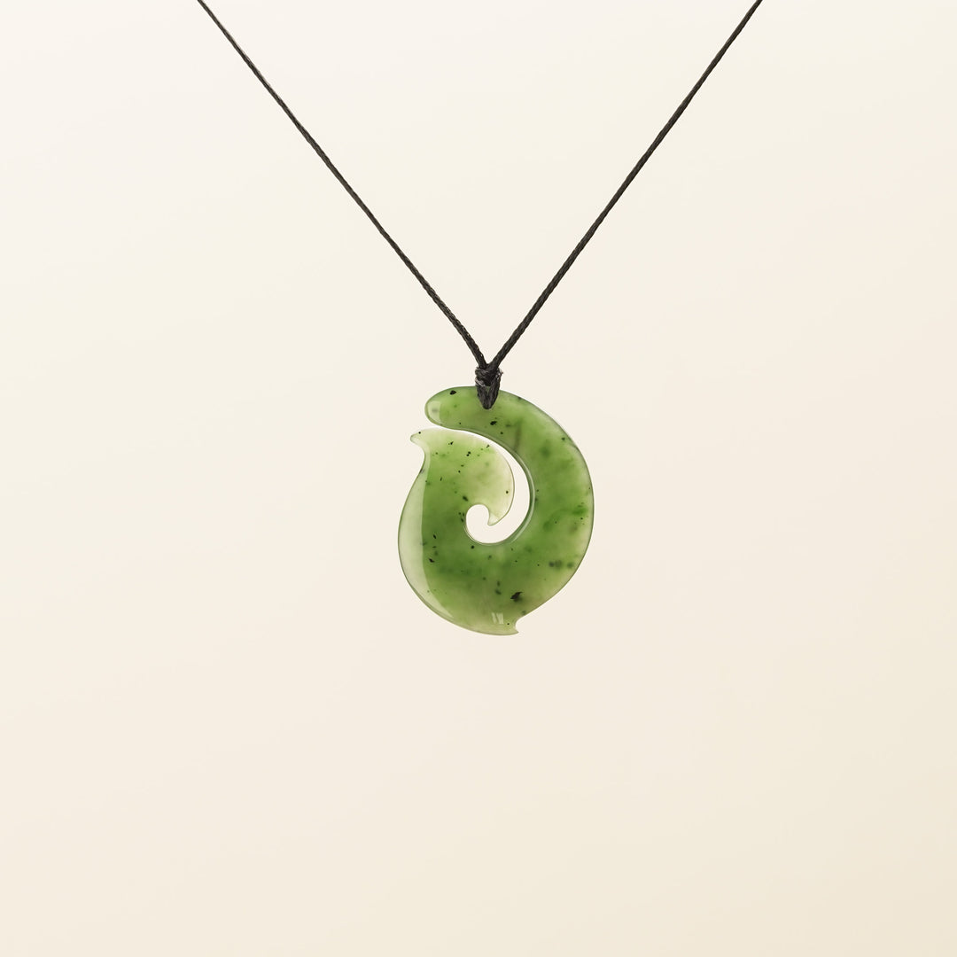Large Hei Matau Greenstone Pendant